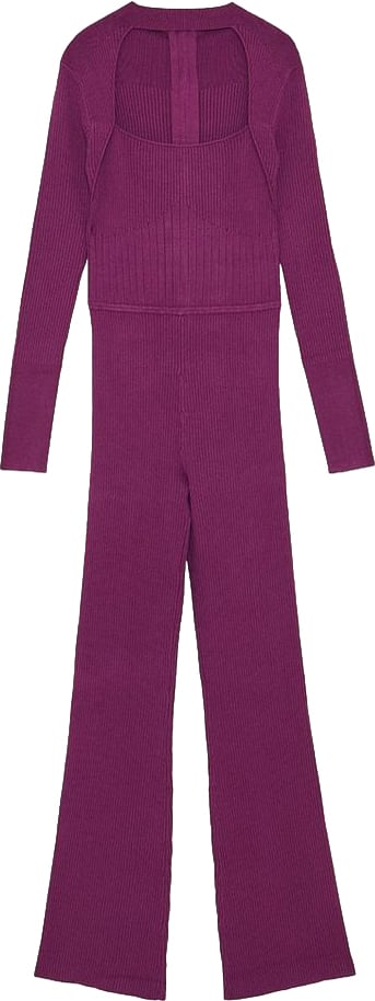 Patrizia Pepe Patrizia Pepe Purple Viscose Jumpsuit Paars