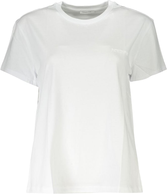 Patrizia Pepe Bianco Organic Cotton Women T-Shirt Wit