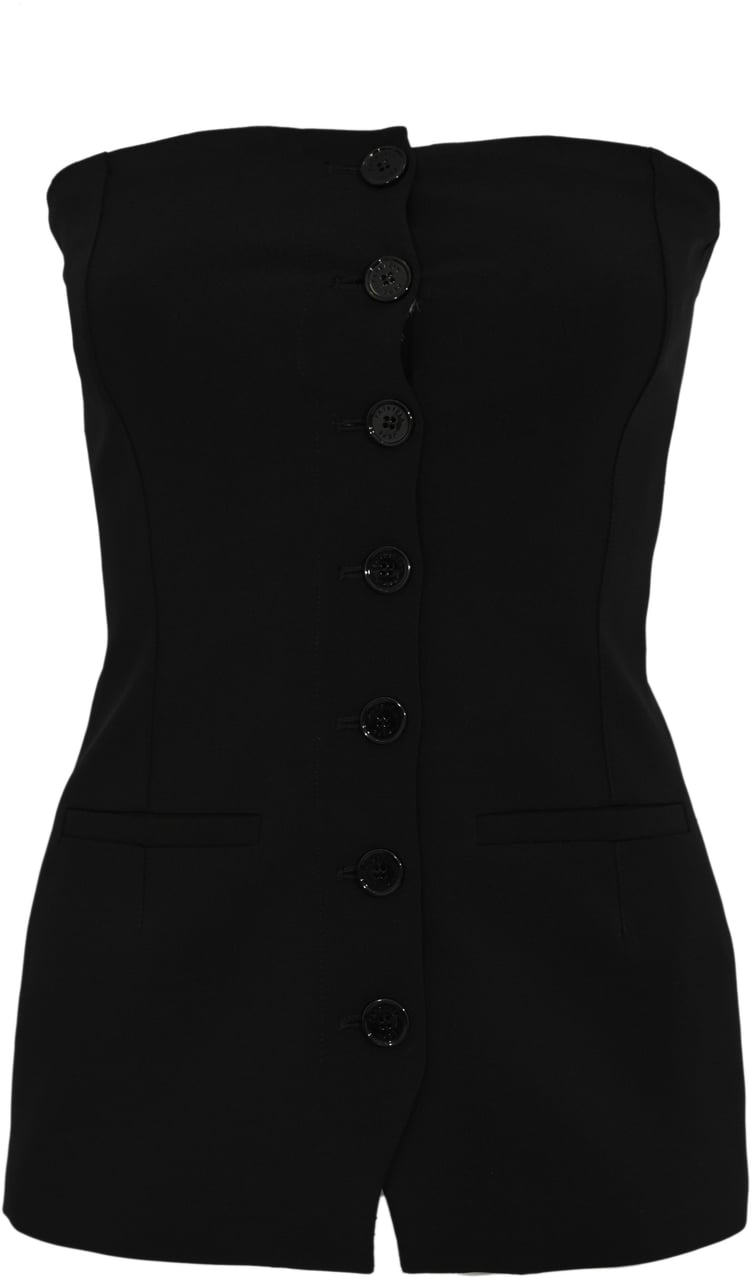 Patrizia Pepe Top Nero Zwart