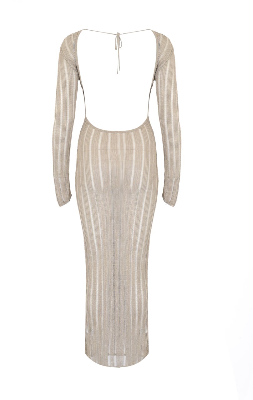 Patrizia Pepe Dresses Pearl Ivory Lurex Wit