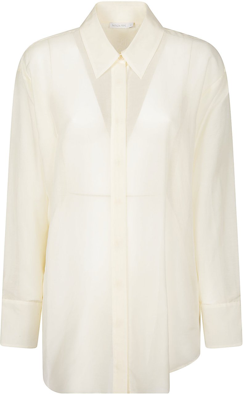 Patrizia Pepe Long Sleeve Shirt Grey Grijs