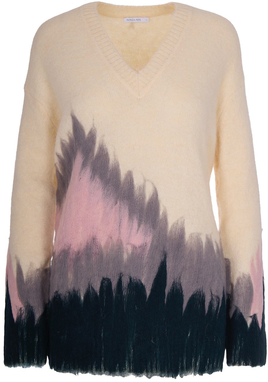 Patrizia Pepe Sweaters Fantasy Land White Wit