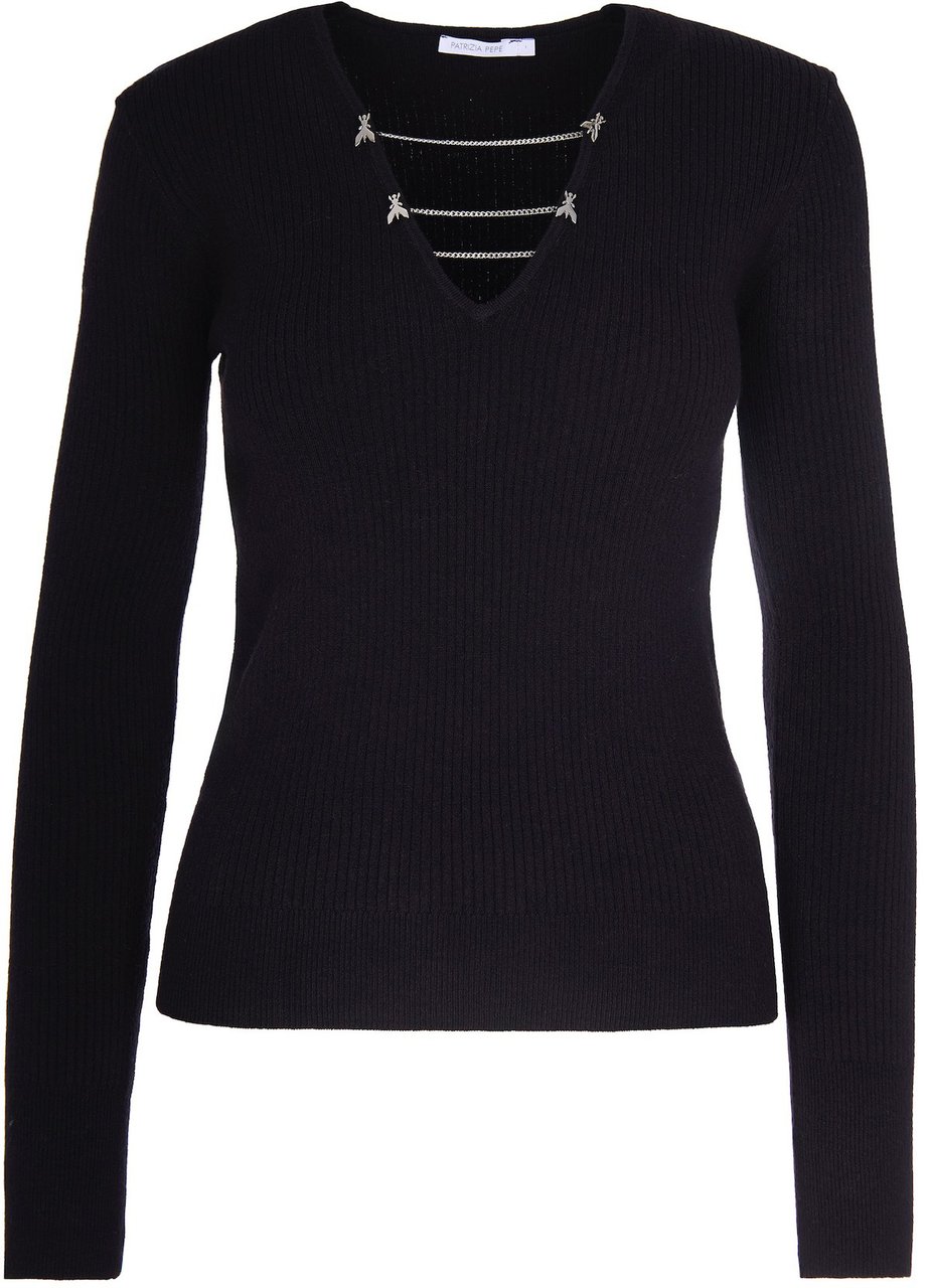 Patrizia Pepe Sweaters Black Zwart