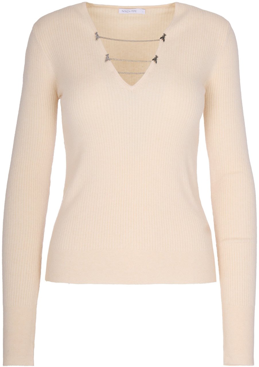 Patrizia Pepe Sweaters Wooly White Wit