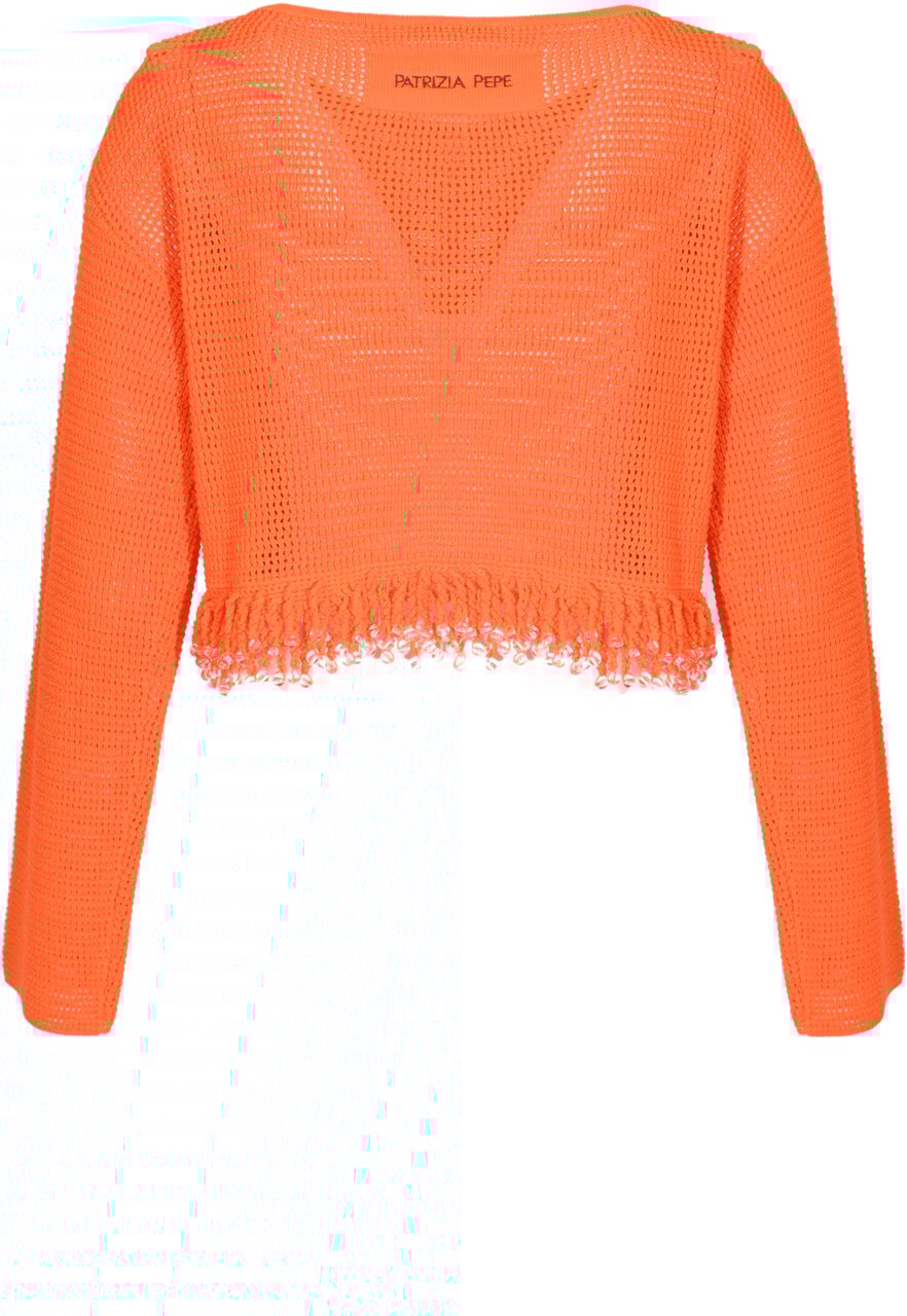 Patrizia Pepe Sweaters Vibrant Orange Oranje