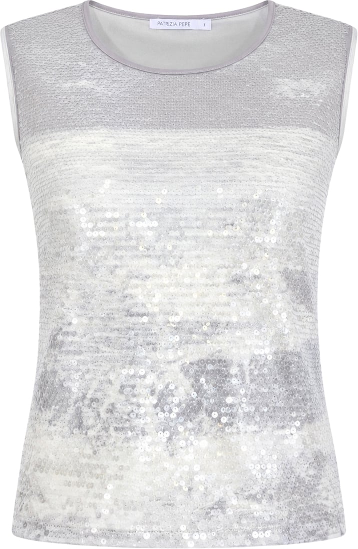 Patrizia Pepe Sweaters Waves Print Zilver