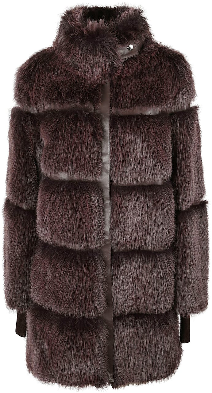 Patrizia Pepe Midi Coat Brown Bruin