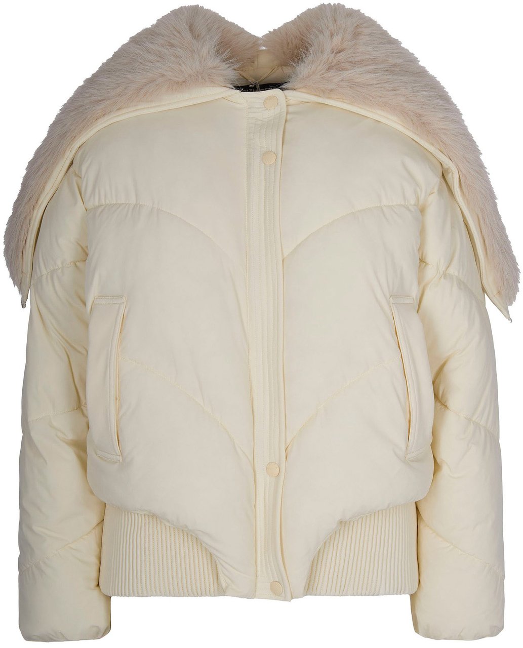 Patrizia Pepe Coats Wooly White Wit