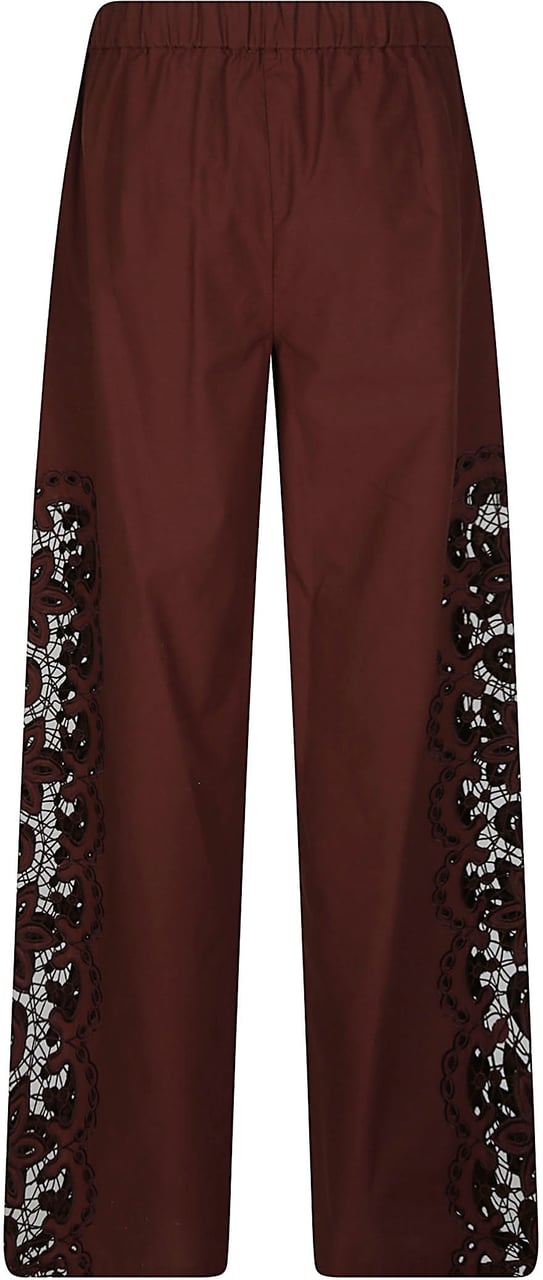 Patrizia Pepe Wide Leg Pant Brown Bruin