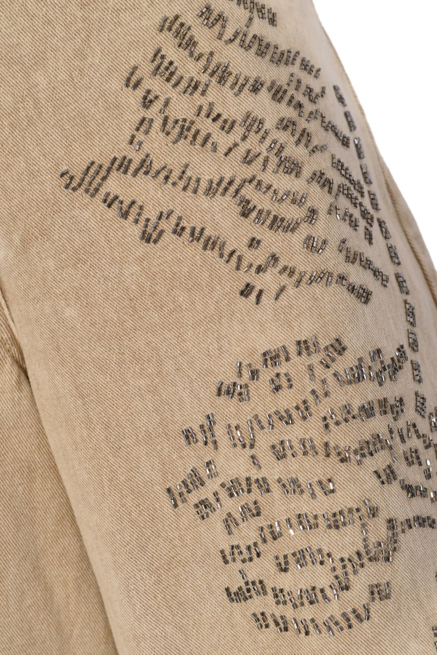 Patrizia Pepe Trousers Washed Sand Beige