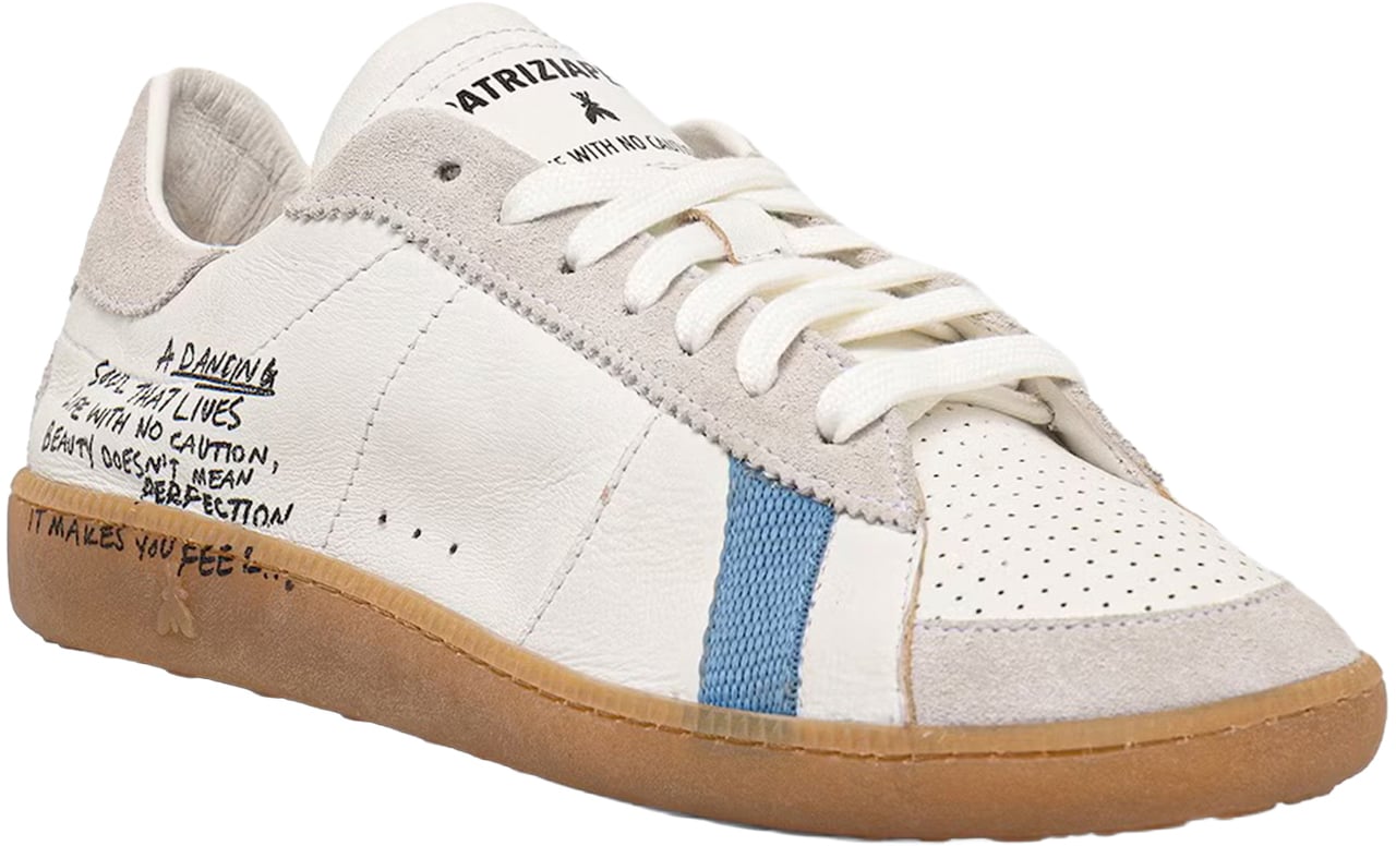 Patrizia Pepe Sneakers White Blue Blauw