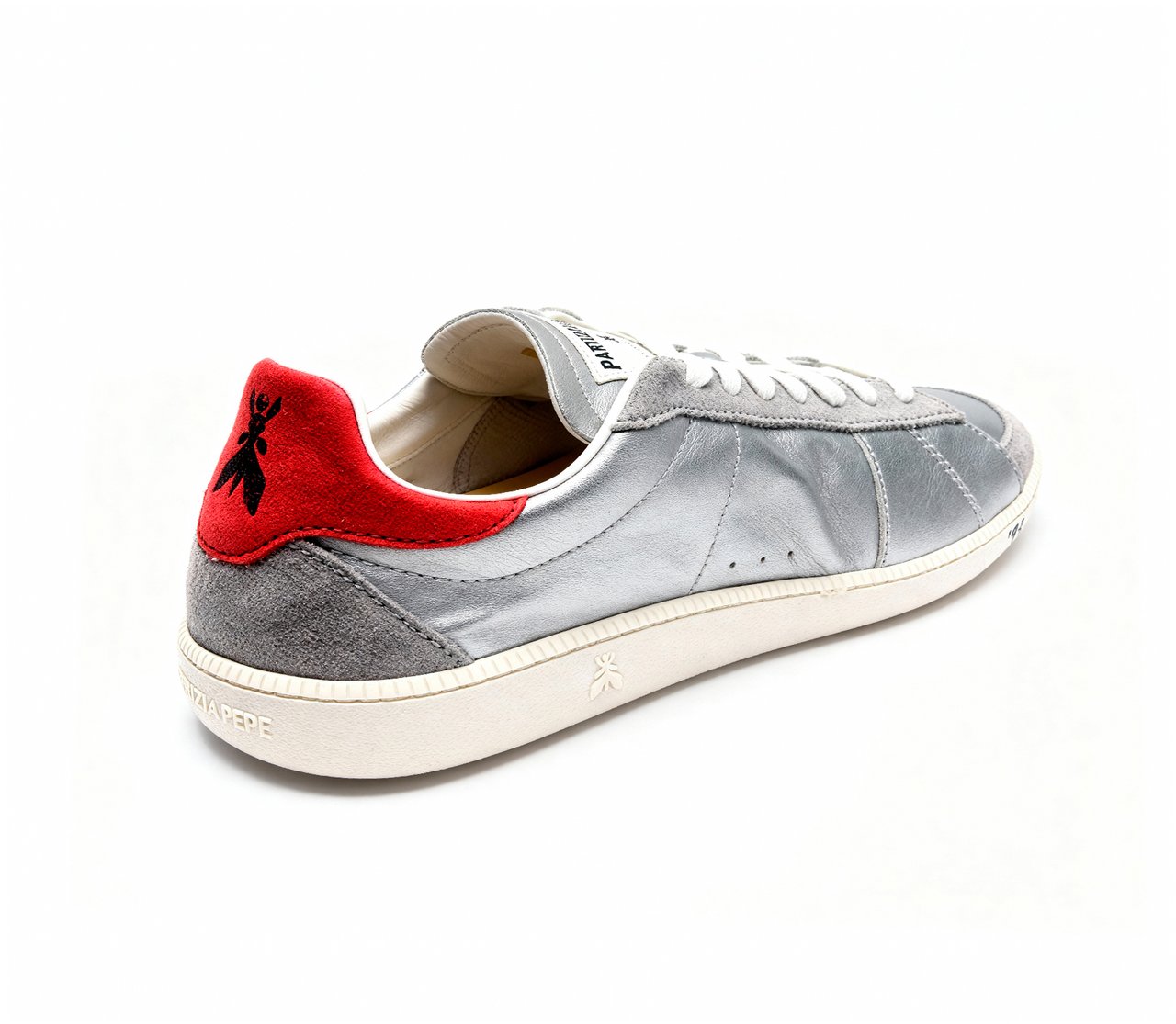 Patrizia Pepe Sneakers Dark Silverred Zilver