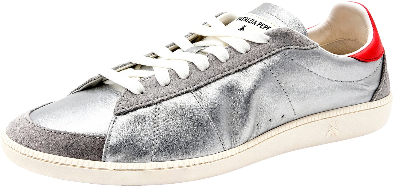 Patrizia Pepe Sneakers Dark Silverred Zilver