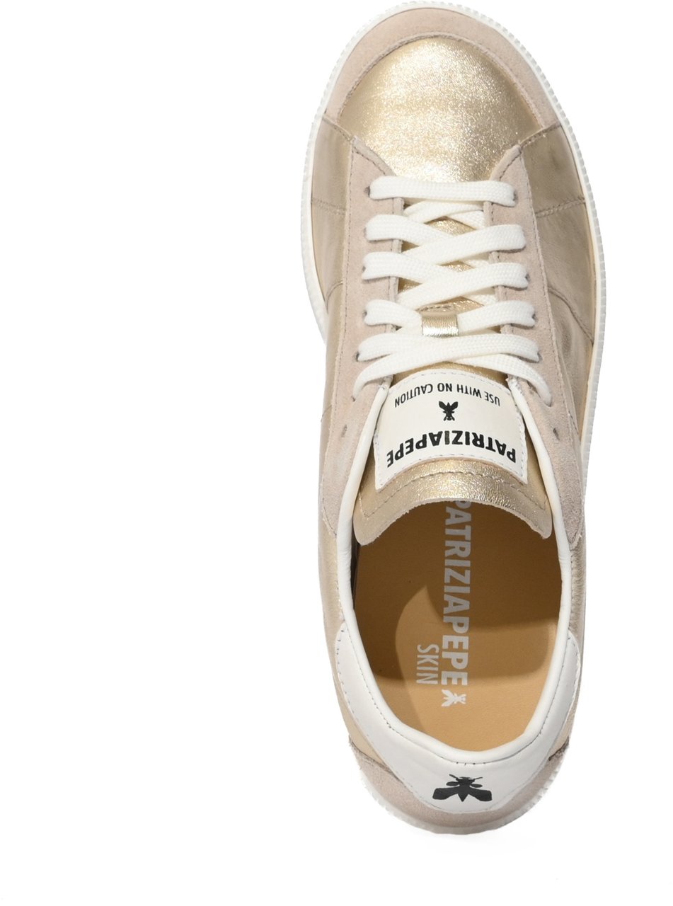 Patrizia Pepe Sneakers Shiny Gold Goud