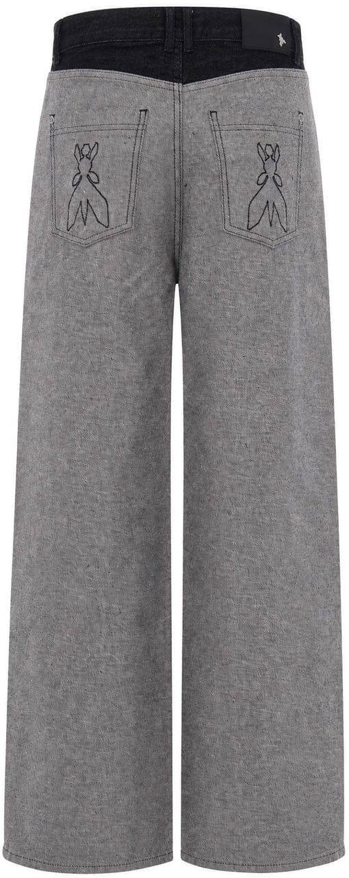 Patrizia Pepe Trousers Black Reverse Grey Zwart