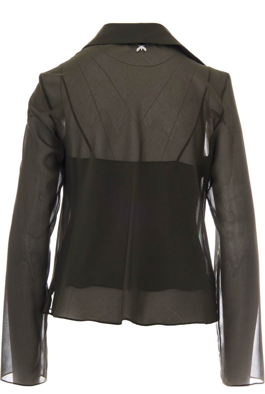 Patrizia Pepe Shirts Mysterious Green Donkergroen