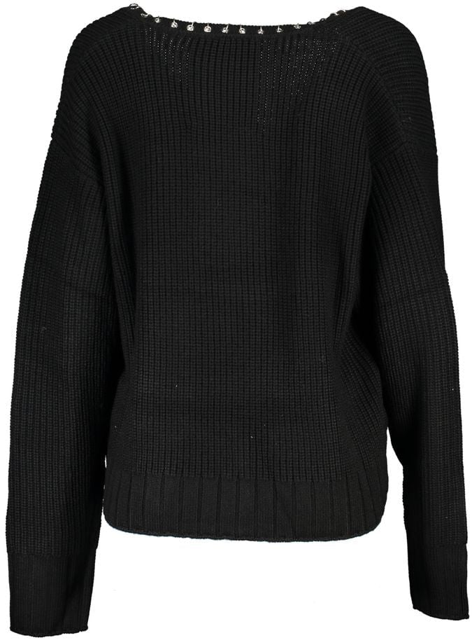 Patrizia Pepe Patrizia Pepe Black Tessuto Women Sweater Zwart