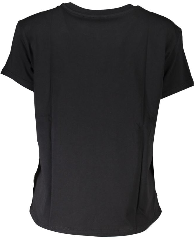 Patrizia Pepe Patrizia Pepe Black Organic Cotton Women T-Shirt Zwart