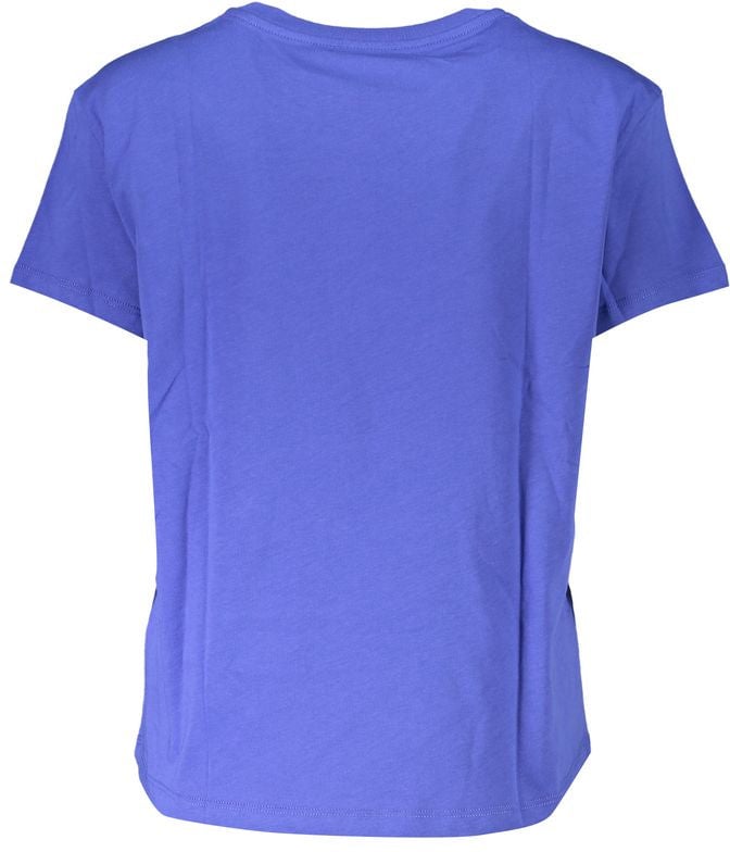 Patrizia Pepe Bianco Cotton Women T-Shirt Blauw