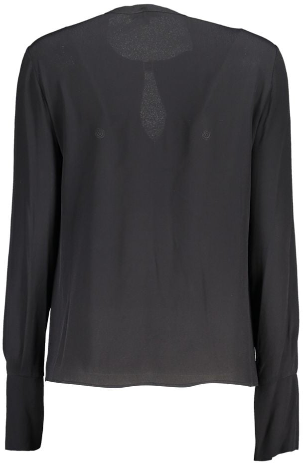 Patrizia Pepe Patrizia Pepe "Black Viscose Women's Blouse" Zwart