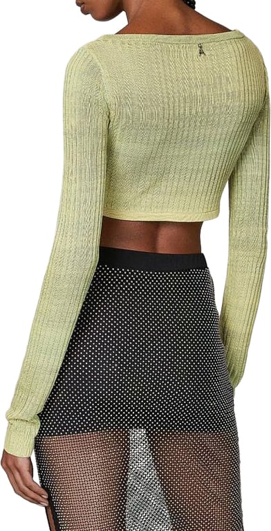 Patrizia Pepe Patrizia Pepe Yellow Viscose Tank Tops Geel