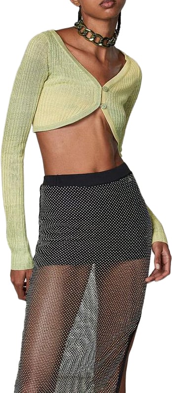 Patrizia Pepe Patrizia Pepe Yellow Viscose Tank Tops Geel