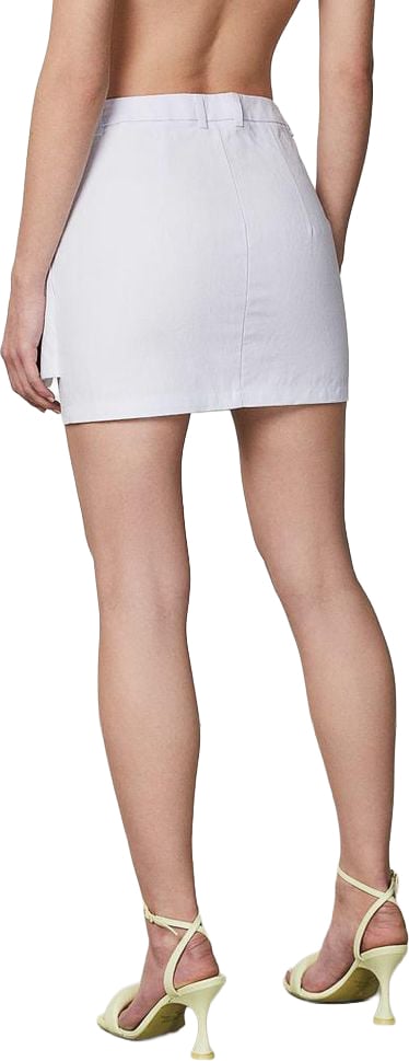 Patrizia Pepe Purple Cotton Mini Skirt Paars