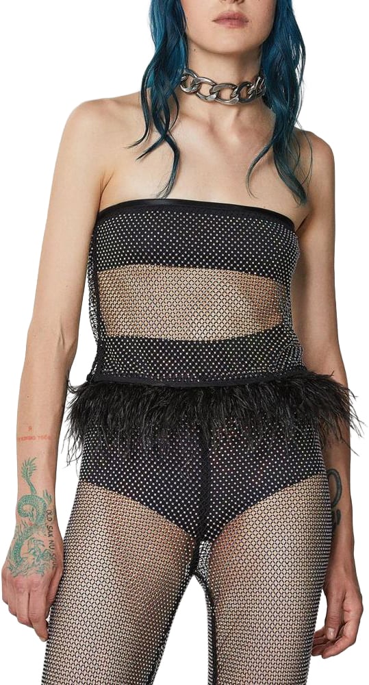 Patrizia Pepe Patrizia Pepe Black Polyester Tank Tops Zwart