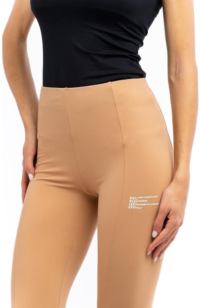 Patrizia Pepe Beige Nylon Leggings Beige