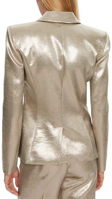 Patrizia Pepe Jacket Metal Gold Geel