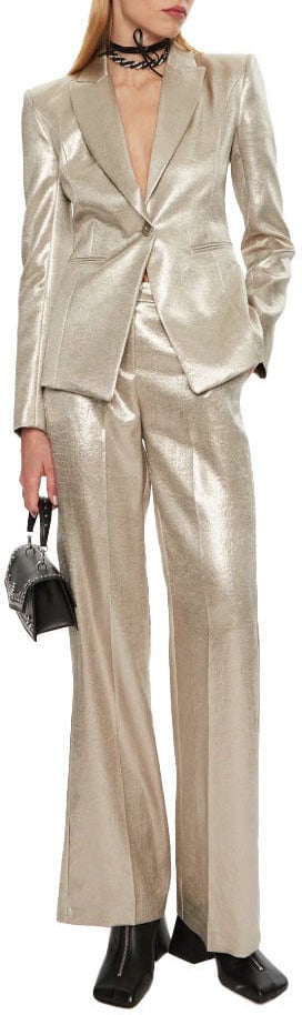 Patrizia Pepe Jacket Metal Gold Geel