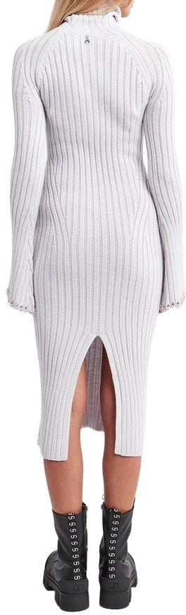 Patrizia Pepe Dress Eldorado White Grijs