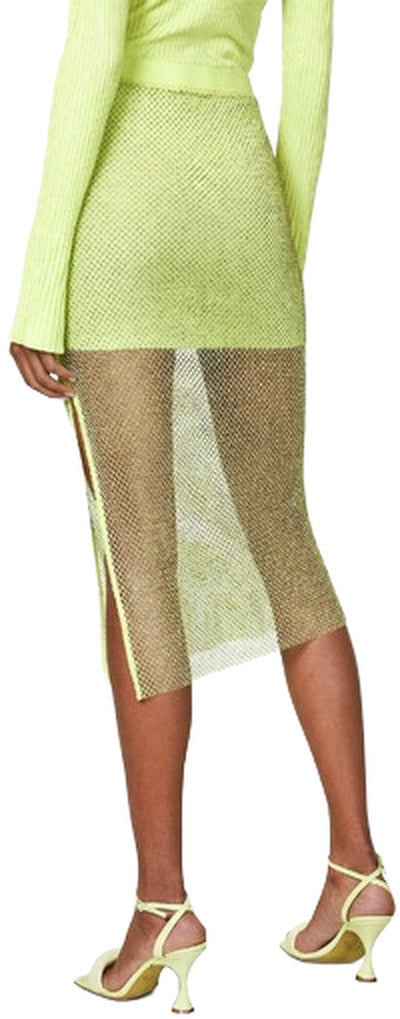 Patrizia Pepe Patrizia Pepe Mesh Skirt Lime Groen