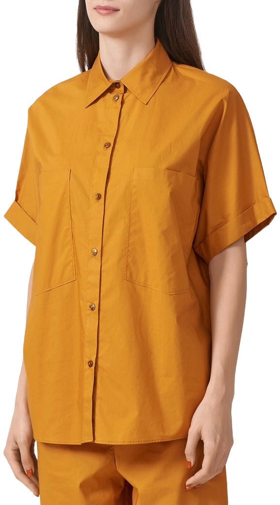 Patrizia Pepe Shirt a Short Sleeve Camel Divers