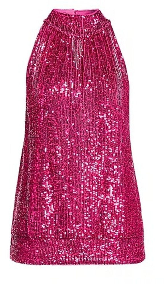 Patrizia Pepe Dress Sequins Fuchsia Divers