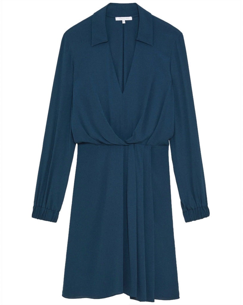Patrizia Pepe Dress Midi Petrol Blu Blauw