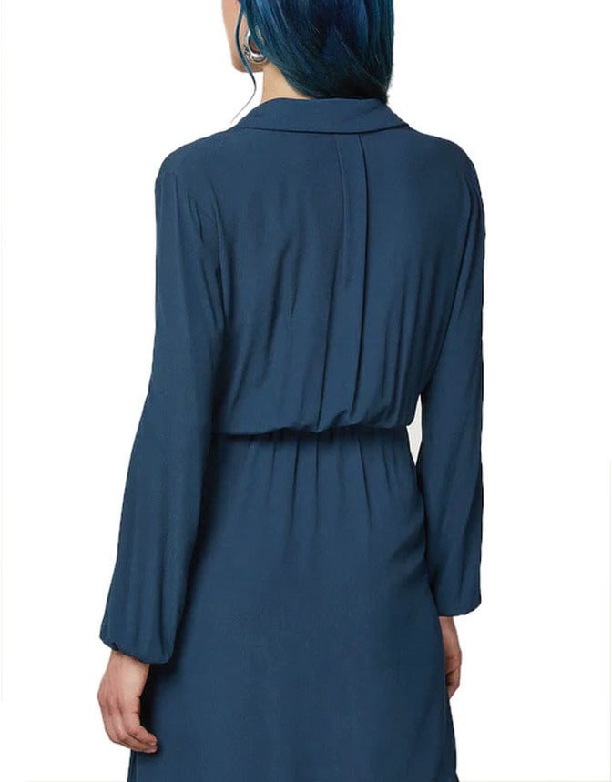 Patrizia Pepe Dress Midi Petrol Blu Blauw