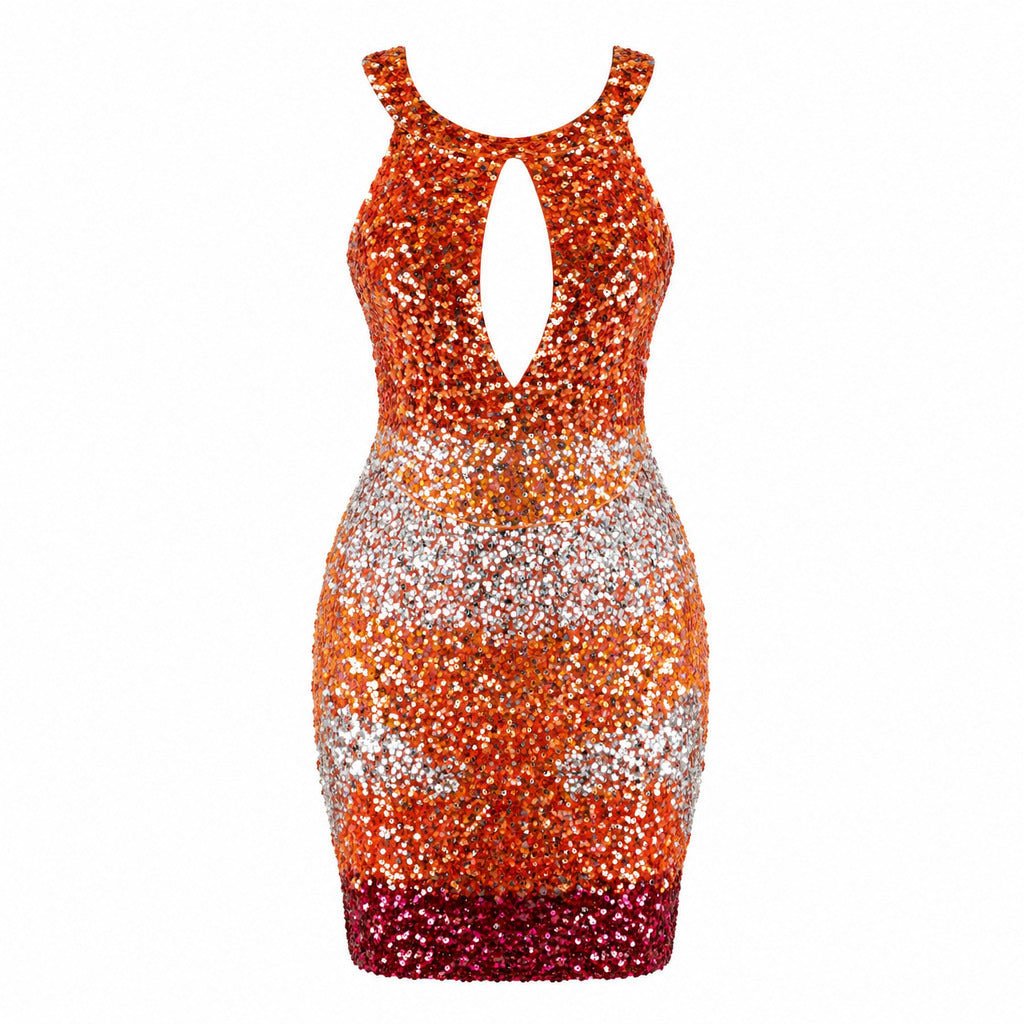 Patrizia Pepe Dress Martin Red Sequins Divers