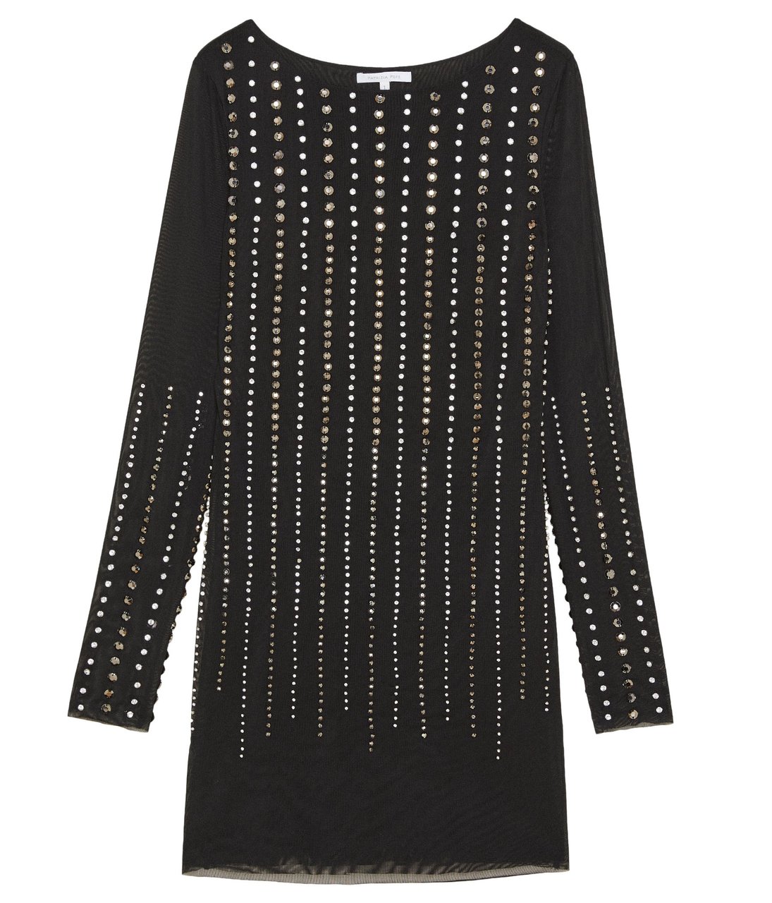 Patrizia Pepe abito tulle con strass Zwart