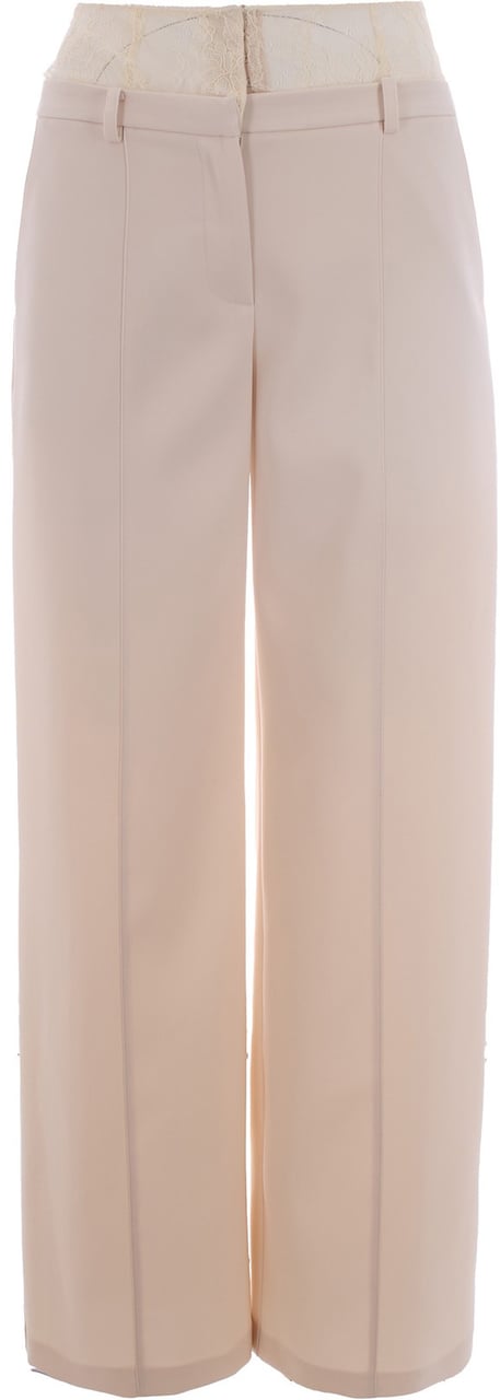 Patrizia Pepe Trousers Warm Ivory Wit
