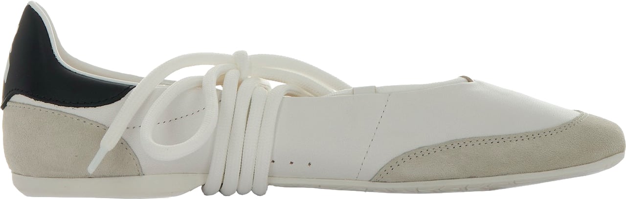 Patrizia Pepe Dancing Skin White Ballet Flats Grijs