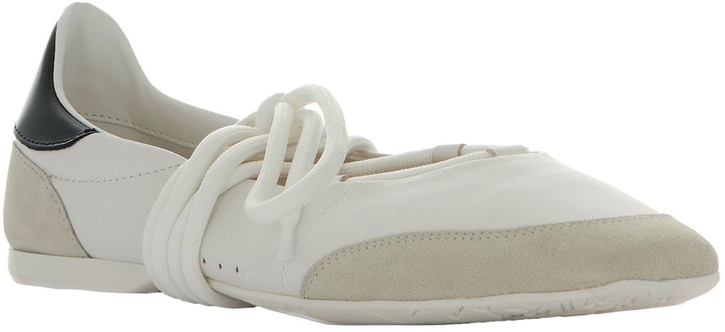 Patrizia Pepe Dancing Skin White Ballet Flats Grijs