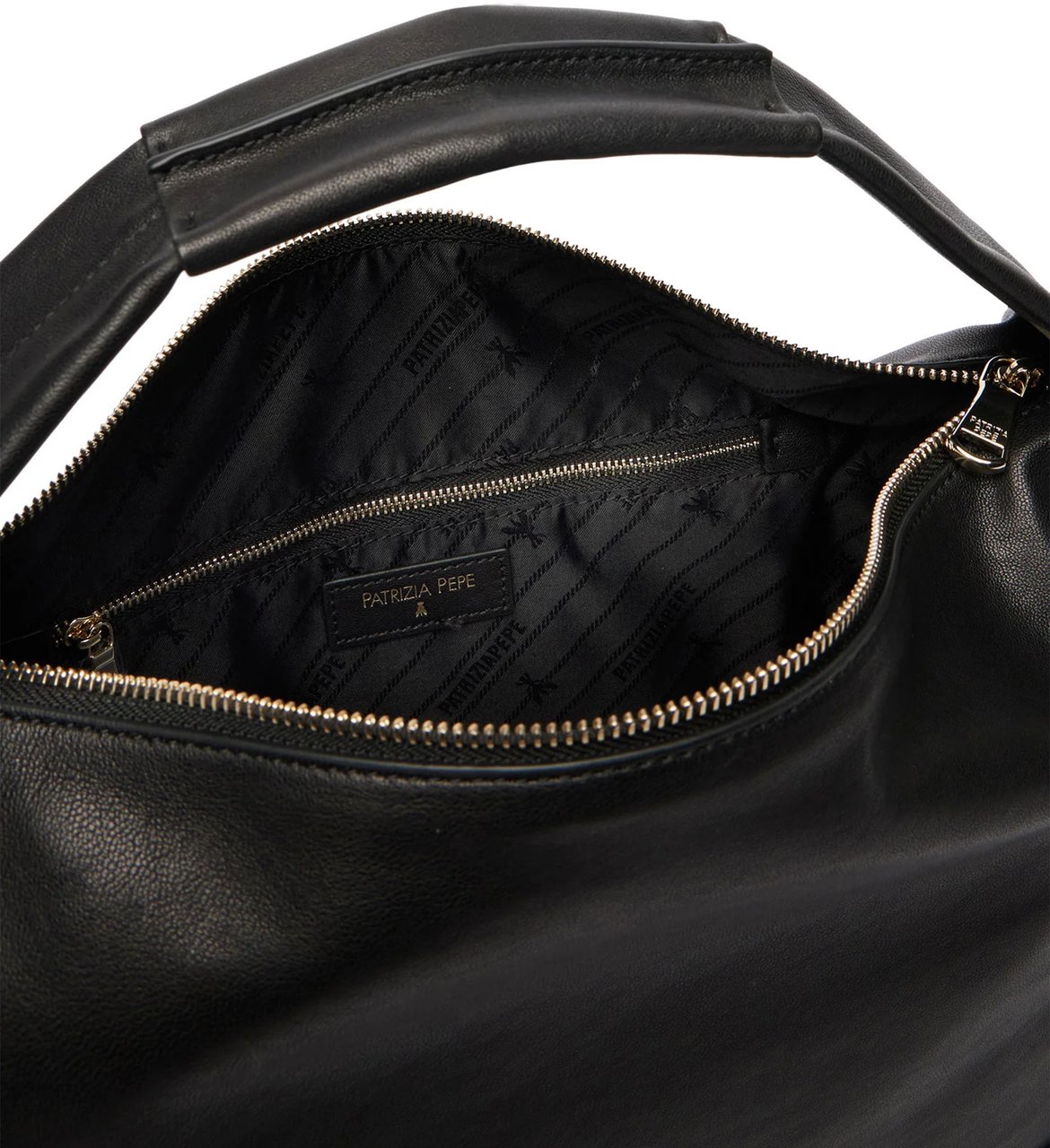 Patrizia Pepe Black Soft Shoulder Bag Zwart