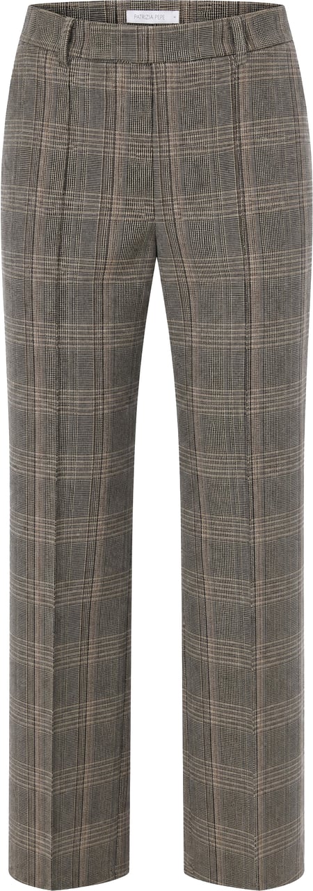 Patrizia Pepe Trousers Brown Check Taupe