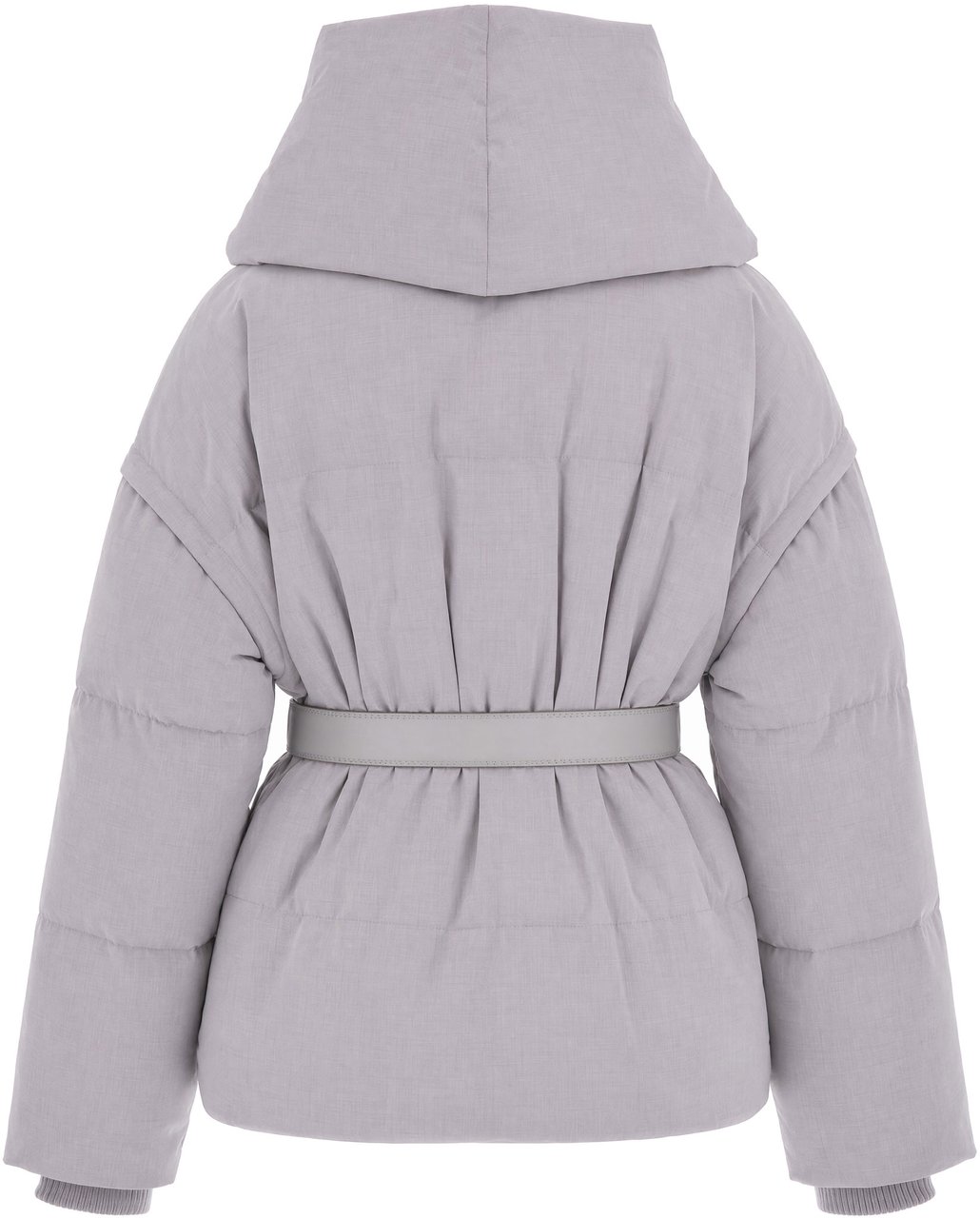 Patrizia Pepe Coats Grey And White Lines Lichtgrijs