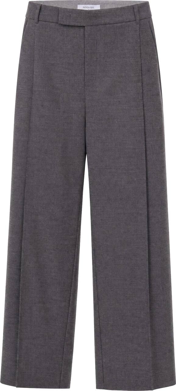 Patrizia Pepe Trousers Gray Flannel Donkergrijs