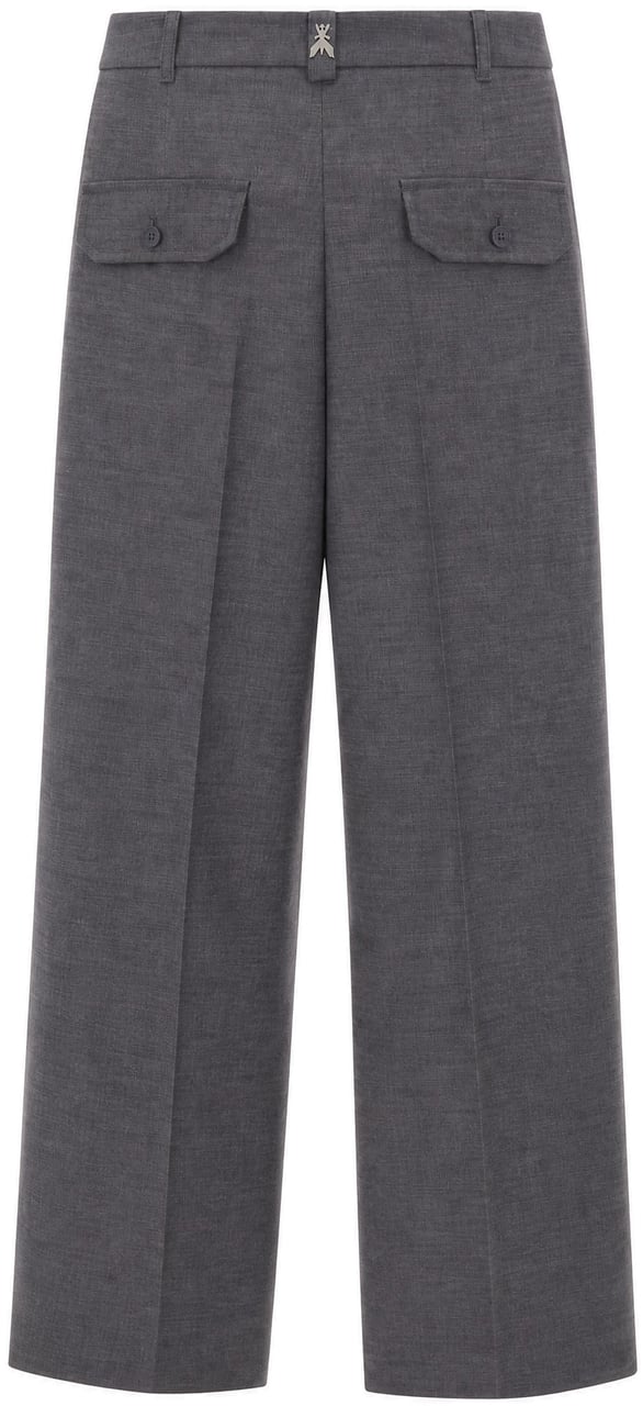 Patrizia Pepe Trousers Gray Flannel Donkergrijs