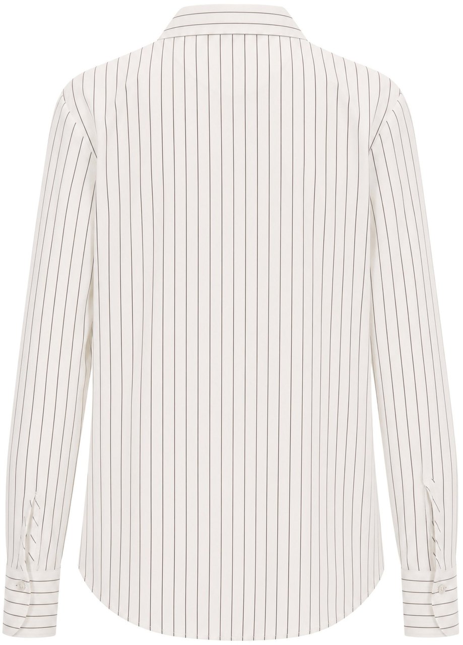 Patrizia Pepe Shirts Onyx Gray Stripes Wit