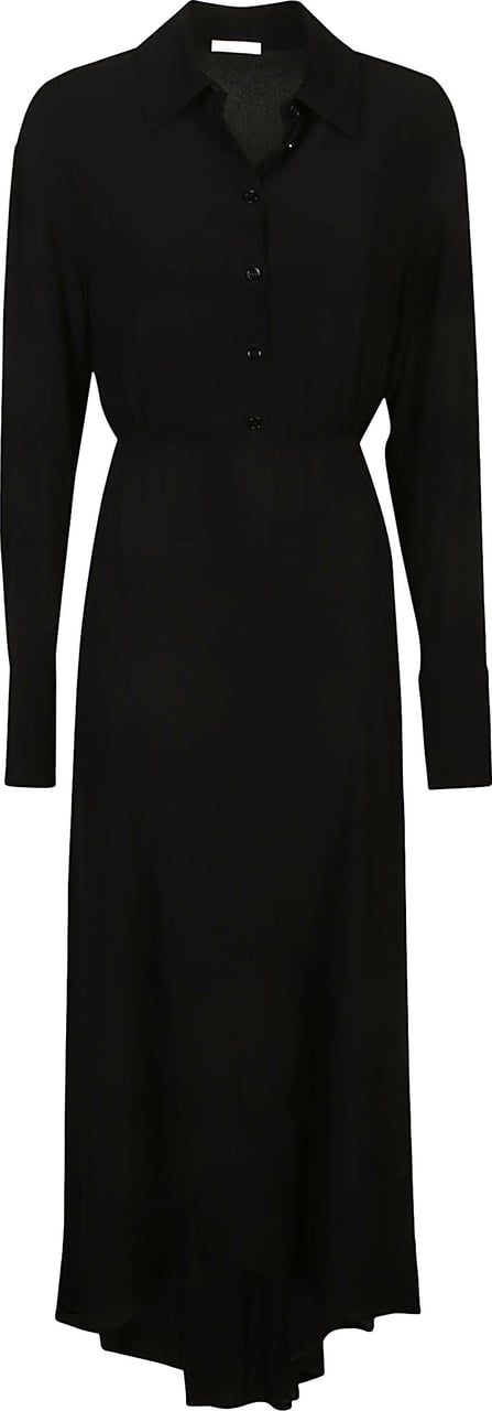 Patrizia Pepe Long Sleeve Dress Black Zwart