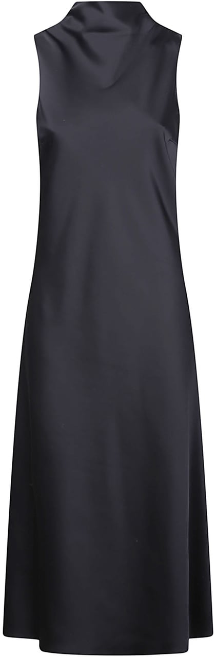 Patrizia Pepe Midi Dress Black Zwart